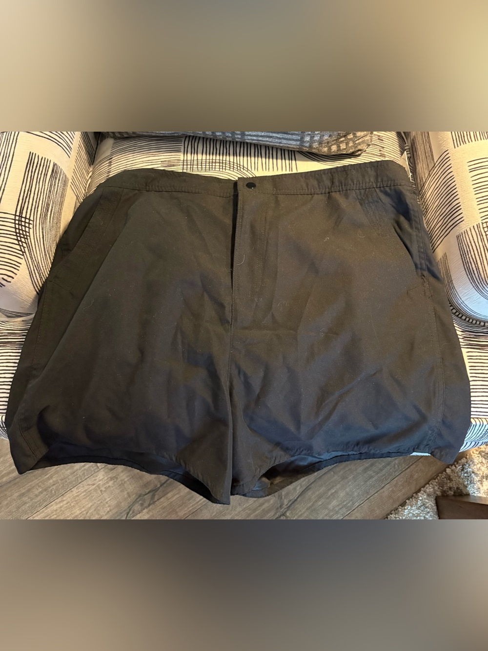 Croft & Barrow black fabric tummy slimmer swim shorts 18W